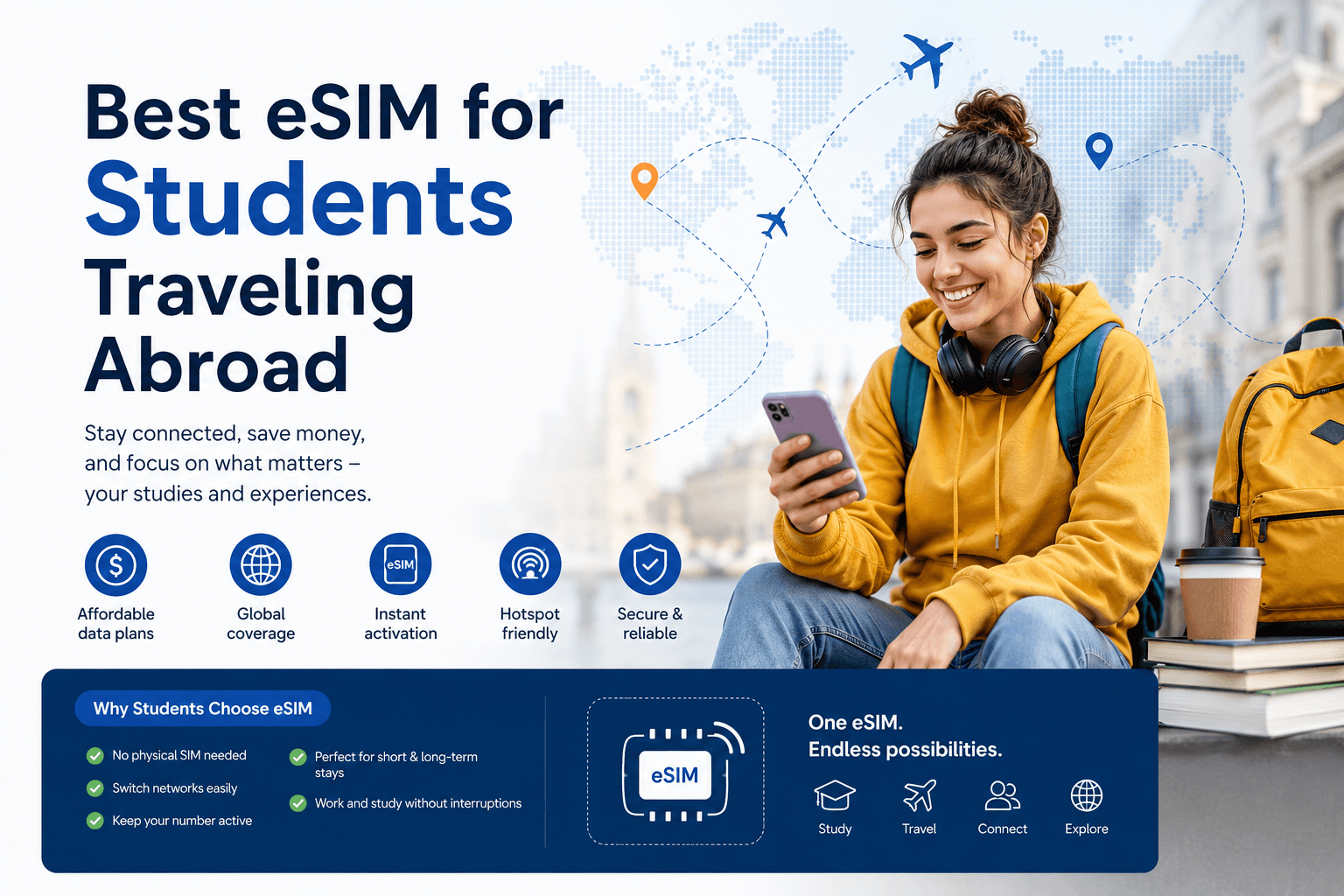 The best eSIM for students traveling abroad